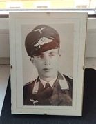 Foto Luftwaffe - Unteroffizier - oryginalne zdjęcie w ramce. 13x17,5