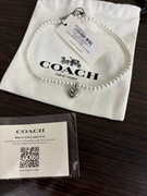 Naszyjnik damski Coach Stone Heart Pearl Choker Necklace