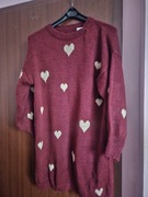 Tunika wloska w serduszka, nowa  biust do 120 cm 