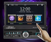 Radio Samochodowe 1DIN 7"Bluetooth USB AUX SD ELEKTRYCZNIE WYSUW EKRAN+DVR