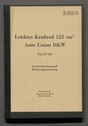 Auto Union DKW Typ RT 125 - instrukcja obsługi i katalog części
