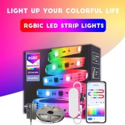 Taśma LED 5m + sterownik Tuya  z efektem płynięcia WIFI RGBIC + zasilacz