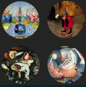 Parastone podkładki podstawki szklane 4 szt. motyw Hieronim Bosch