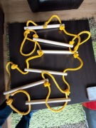 Drabinka linowa do zabawy dla dzieci na podwieszanym haku 30cm x2,5m