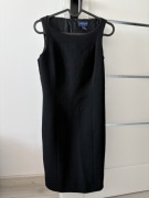 Czarna wełniana sukienka Ann Taylor Petite klasyczna midi XS S 34 36