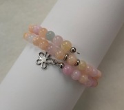 *Dje* Bransoletka - pastelowy chalcedon, stal