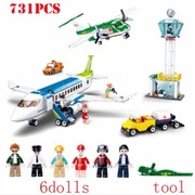 Klocki wzór LEGO Samolot lotnictwo lot Prezent lotnisko stacja lotniskowa