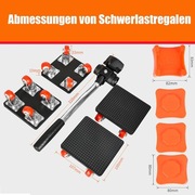 Zestaw do transportu mebli 400kg – 9 części | Kółka 360°