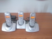 3 telefony bezprzewodowe Panasonic KX-TG 1100 PD