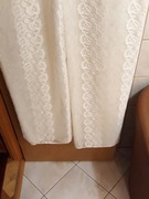 Firanki do salonu białe z grubym wzorem -2 szt