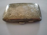 Zabytkowa Srebrna Papierosnica