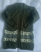 CH Fashion zielony sweter narzutka z wełną S/M/L