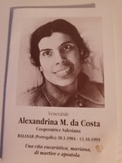 Włoski Obrazek z relikwią- Błogosławiona Aleksandrina Maria da Costa.