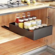 Szuflada Wysuwana Czarna Półka Kosz Wysuwany Kuchenny Łazienkowy