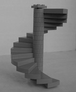 LEGO Schody kręcone długie Ciemny Szary (Bluish) 40243 c01