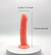 Realistyczny Wibrator Silikonowy z Przyssawką – 17 cm