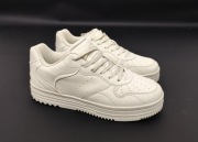 Męskie Buty Sneakersy Sportowe Platforma Kremowe Bershka |R. 44