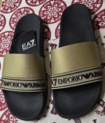 Klapki EA7 Emporio Armani Shoes Beachwear złote r.44