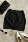 Czarna mini spódnica z ekoskóry