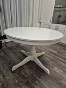 stół okrągły rozkładany biały ikea INGATORP