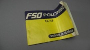 Instrukcja użytkowania FSO Polonez