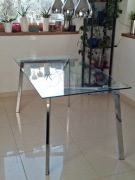 Stół szklany chromiwany 80x150x75