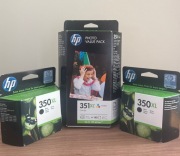 HP 350XL x2 + 351XL Oryginalne Tusze XL | Black + Color | Komplet