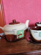 Ceramiczny serwis do kawy dla dwóch osób