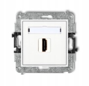 GNIAZDO HDMI 2.0 POJEDYNCZE KARLIK MINI BIAŁY MHDMI-3