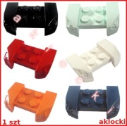 LEGO 44674 BŁOTNIK 2x4 biały czerwony czarny L.Aqua pomarańcz c.niebieski