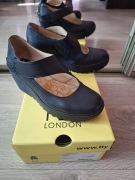 buty FLY LONDON CZARNE MOUSSE SKÓRA NATURALNA 35