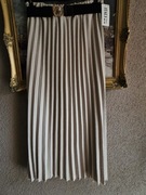 Spódniczka długa beżowa plisowana blink blink z paskiem