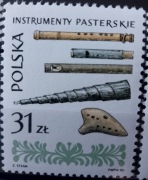 Polska 2836 Polskie ludowe instrumenty muzyczne 1985