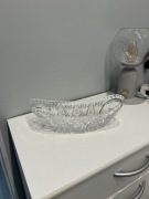 Podłużna miska kryształ PRL