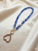 Biżuteryjna smycz do telefonu ze szklanych koralików, breloczek gsm S