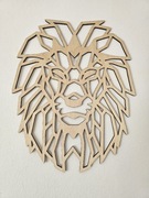 DEKORACJA ŚCIENNA, GEOMETRYCZNY LEW Z SKLEJKI 6MM
