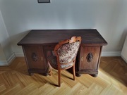 BIURKO Z OKRESU MIĘDZYWOJENNEGO + OZDOBNE KRZESŁO (GRATIS)