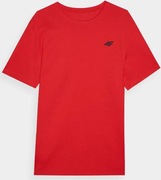Nowy! T-shirt 4F męski czerwony M małe czarne logo