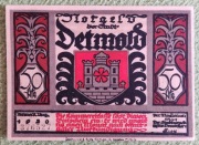 Detmold 50 fenigów 1920 UNC – Satyra rzymska (Las Teutoburski) | Notgeld