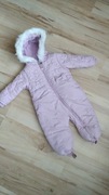Liliowy kombinezon zimowy ocieplany dla dziewczynki roz. 80