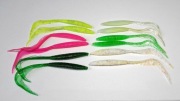 Gumami twistery XL 12cm szczupak okoń pstrąg zestaw 12szt 6 kolorów 