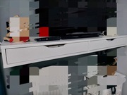 Półka z szufladami, biały, 119x29 cm EKBY ALEX