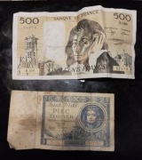 500 franków 1989r, 5 zł 1930r