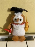 Sowa pluszak mała przytulanka edukacja