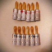 WTYKI GŁOŚNIKOWE BANANOWE NAKAMICHI HQ GOLD 12 SZT