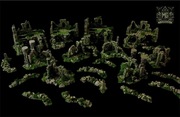 Zestaw ruin opuszczone miasto mesbg lotrsbg makiety teren do gry wh40k