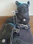 Rolki damskie K2 z ochraniaczami, rozmiar 38