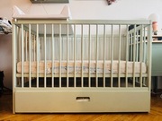 Łóżeczko dziecięce z szufladą solidne Łóżko 60x120cm materac Warszawa