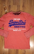 Koszulka Superdry r. S czerwona dł rękaw bawełniana 