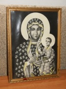 Stary obraz Matki Boskiej Częstochowskiej PRL